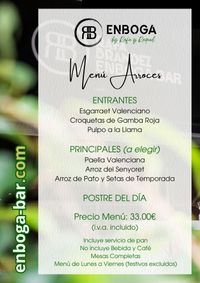 MENÚ ARROCES ENBOGA