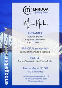 MENÚ NOCHES ENBOGA